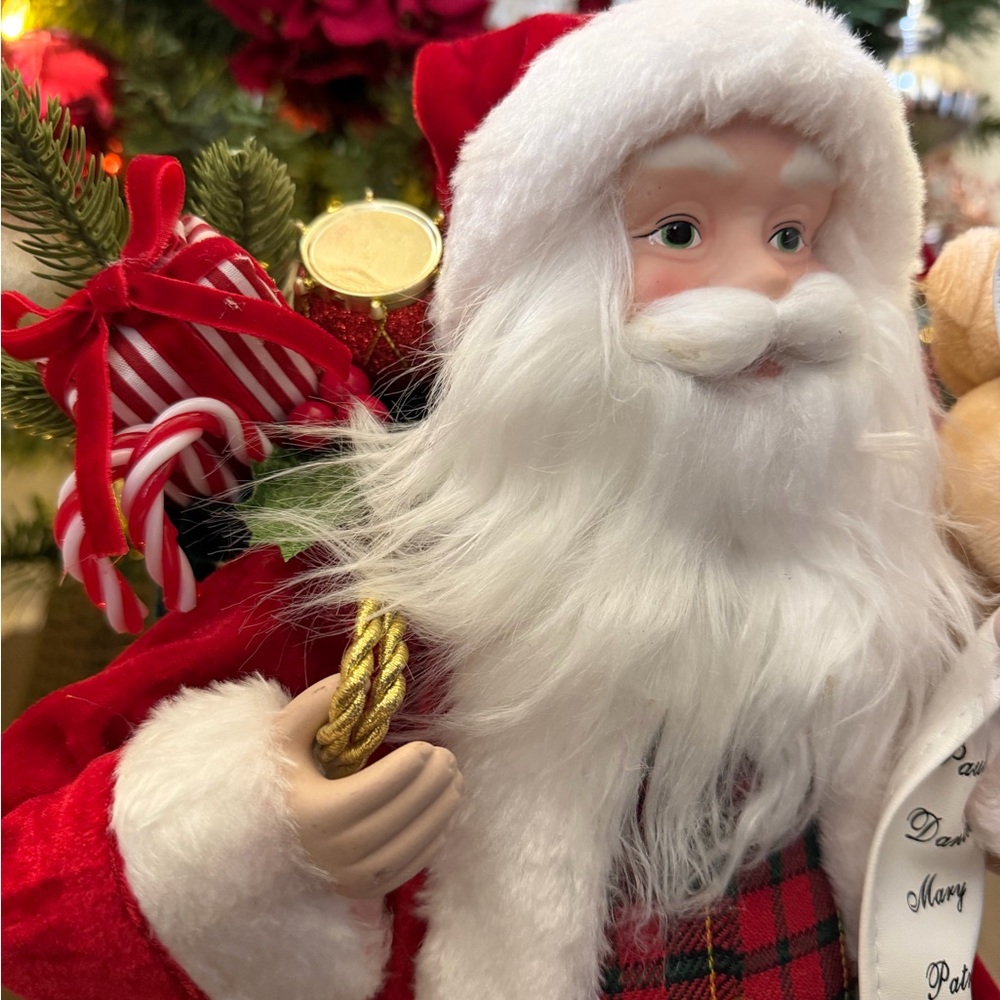 Festive Santa Claus Holiday Figurine in Red and White - Picture 2 of 7